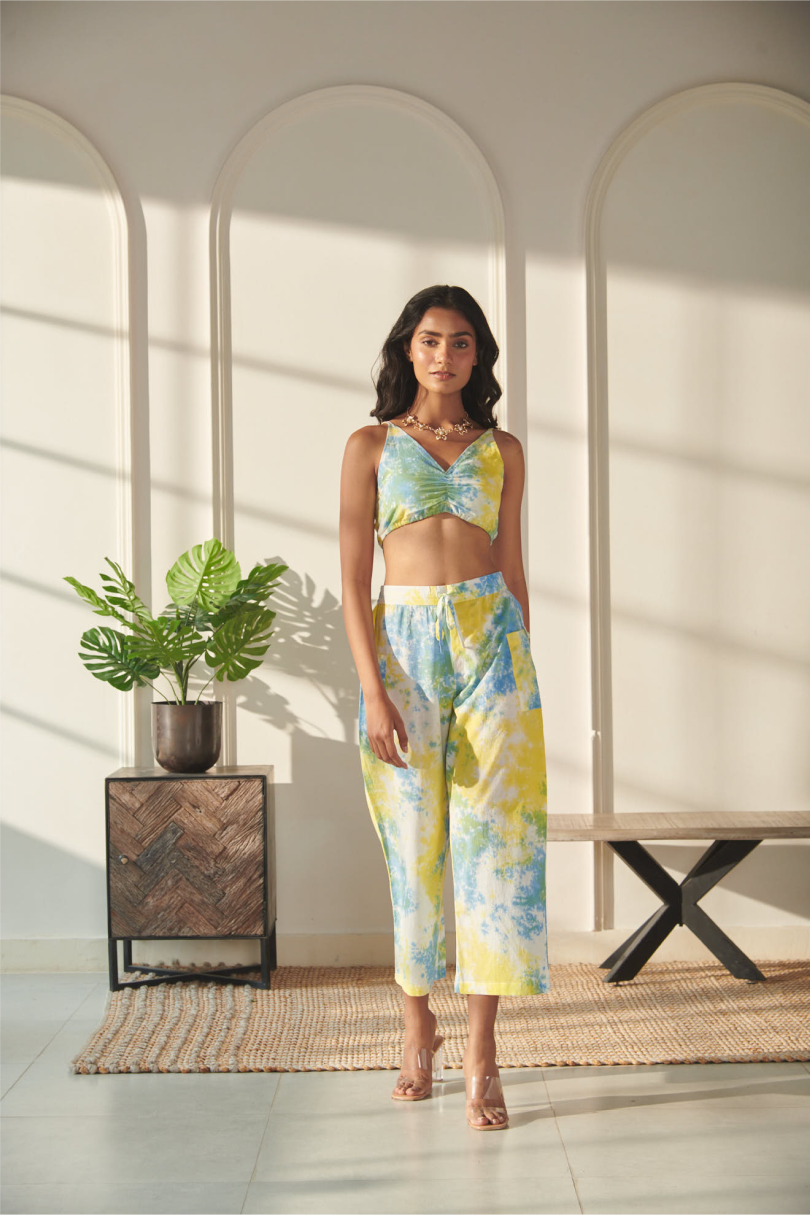 Kimaya Co-Ord Set - Yellow Tie Dye