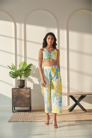 Kimaya Co-Ord Set - Yellow Tie Dye