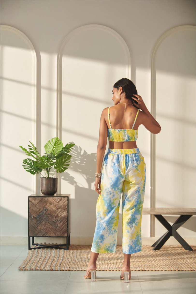 Kimaya Co-Ord Set - Yellow Tie Dye