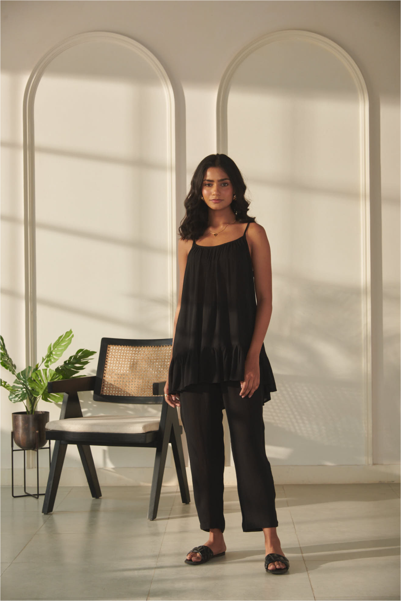 Kimaya Co-Ord Set - Black