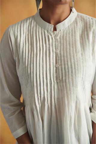 Kimaya Co-Ord Set - White & Blue