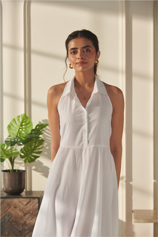 Anaya A Line Dress - Off White