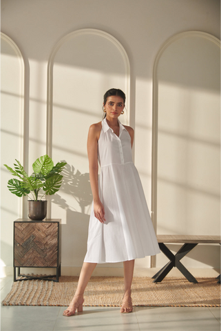 Anaya A Line Dress - Off White