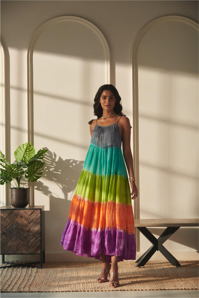 Navya Tie Dye Dress - Multi