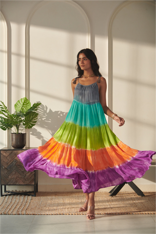 Navya Tie Dye Dress - Multi