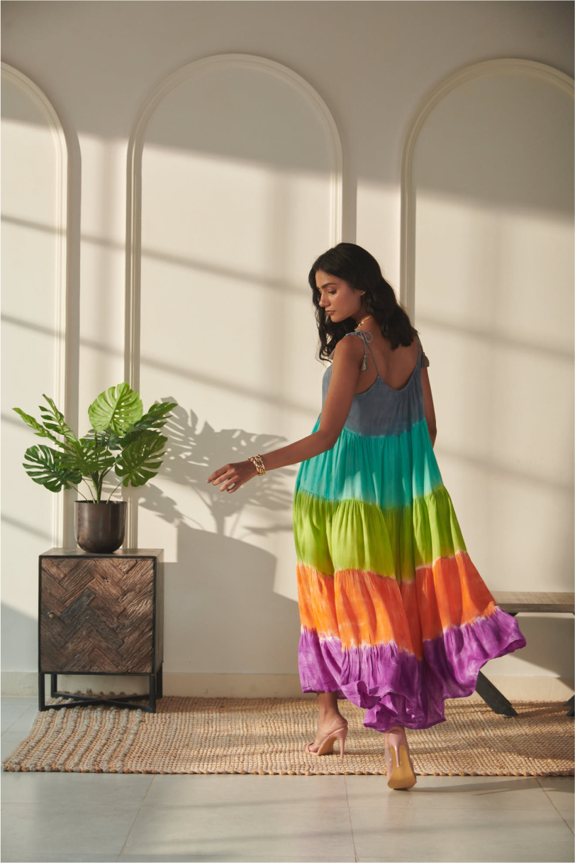 Navya Tie Dye Dress - Multi