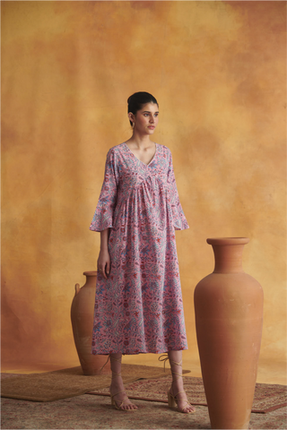 Nehmat Oversized Kurta Dress - Pink