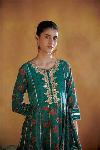 Ira Kurta Set - Rama Green