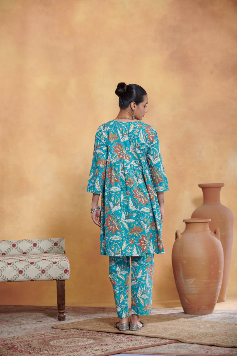 Mannat Kurta Set - Ramagreen